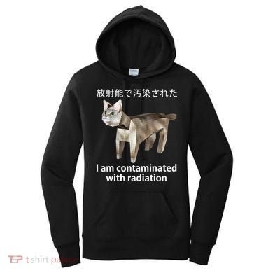 I Am Contaminated With Radiation Japanese Cat Women's Hoodie