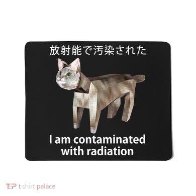 I Am Contaminated With Radiation Japanese Cat Mousepad