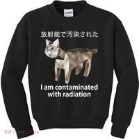 I Am Contaminated With Radiation Japanese Cat Kids Sweatshirt thumb 0
