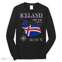 Iceland Arctic Circle Polar North Island Icelandic Flag Long Sleeve Shirt thumb 0