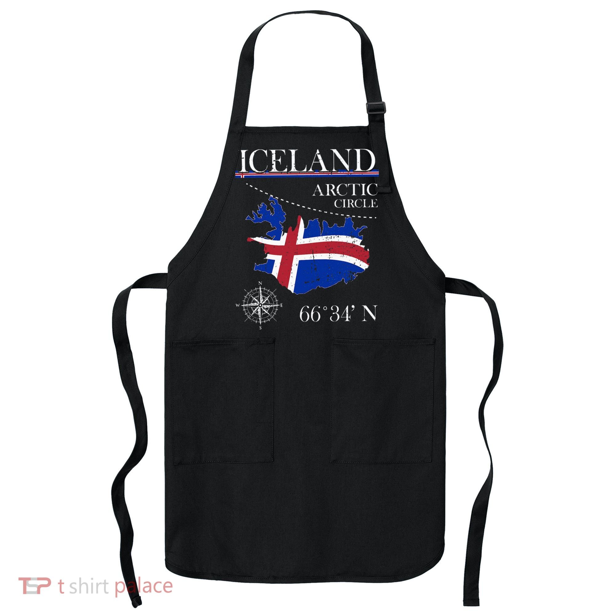 Iceland Arctic Circle Polar North Island Icelandic Flag Apron