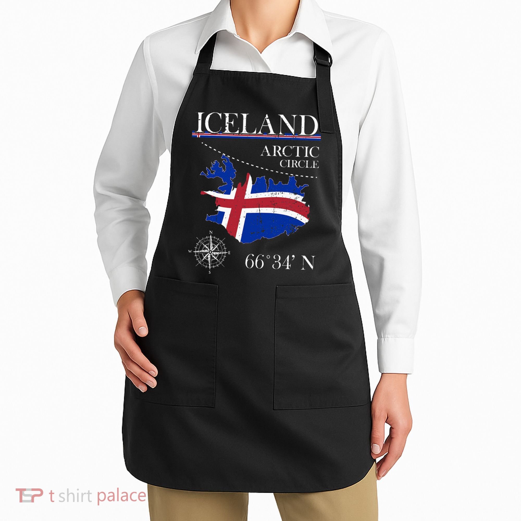 Iceland Arctic Circle Polar North Island Icelandic Flag Apron