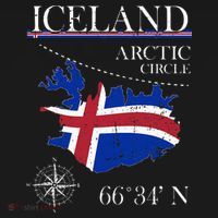 Iceland Arctic Circle Polar North Island Icelandic Flag Sweatshirt thumb 3