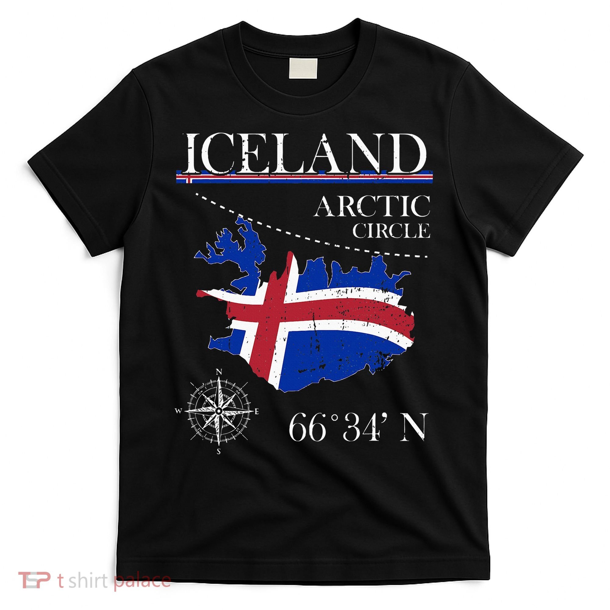 Iceland Arctic Circle Polar North Island Icelandic Flag T-Shirt