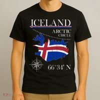 Iceland Arctic Circle Polar North Island Icelandic Flag T-Shirt thumb 3