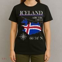 Iceland Arctic Circle Polar North Island Icelandic Flag T-Shirt thumb 4