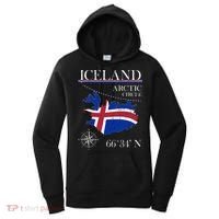 Iceland Arctic Circle Polar North Island Icelandic Flag Women's Hoodie thumb 0