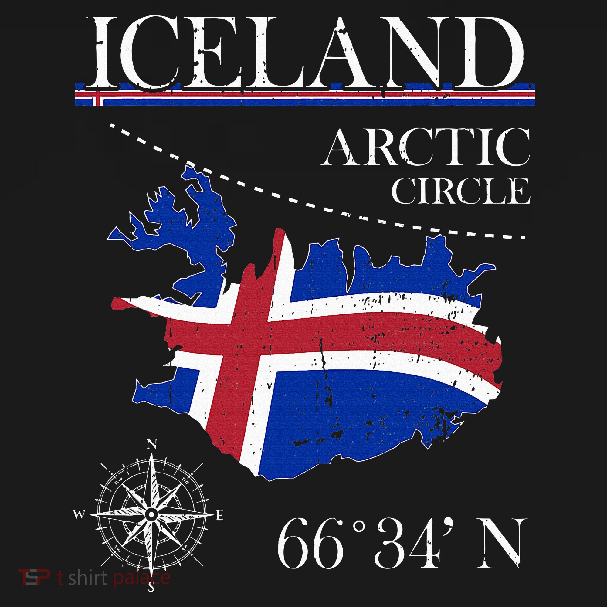 Iceland Arctic Circle Polar North Island Icelandic Flag Women's Hoodie