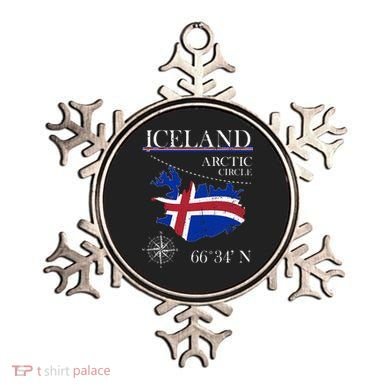 Iceland Arctic Circle Polar North Island Icelandic Flag Ornament