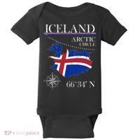 Iceland Arctic Circle Polar North Island Icelandic Flag Baby Bodysuit thumb 0