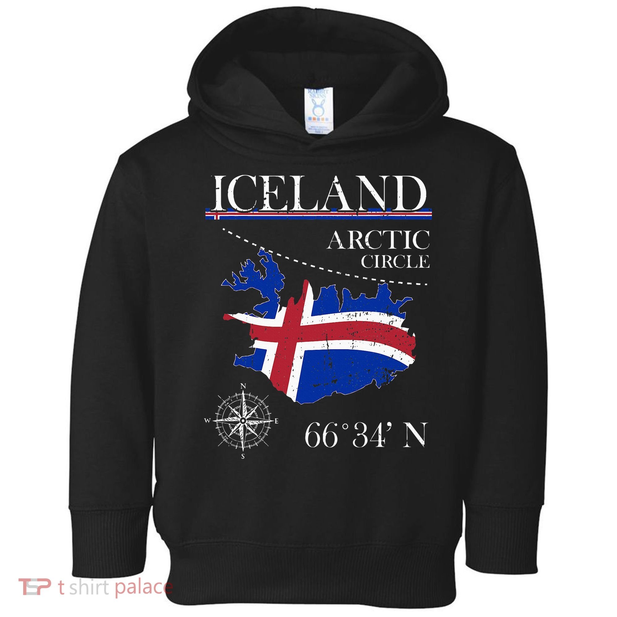 Iceland Arctic Circle Polar North Island Icelandic Flag Toddler Hoodie