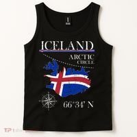 Iceland Arctic Circle Polar North Island Icelandic Flag Tank Top thumb 2