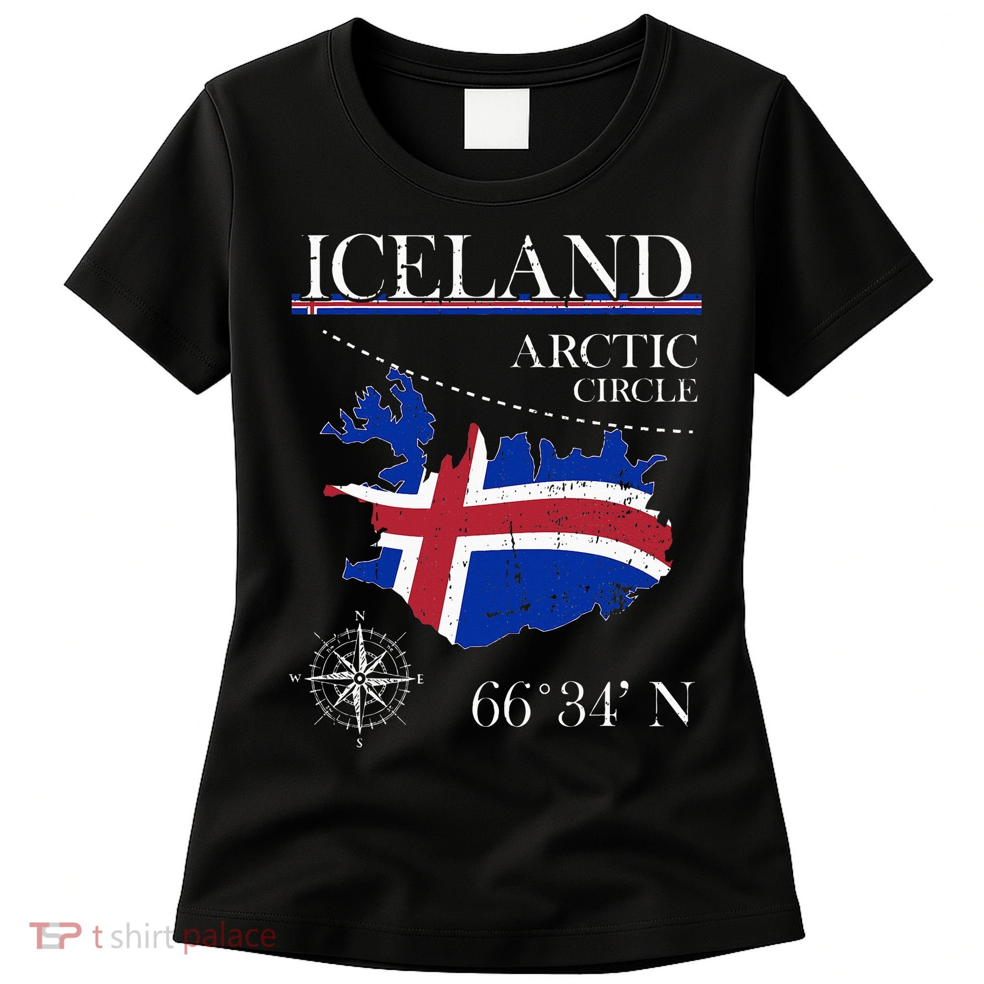 Iceland Arctic Circle Polar North Island Icelandic Flag Women's T-Shirt
