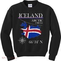 Iceland Arctic Circle Polar North Island Icelandic Flag Kids Sweatshirt thumb 0