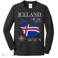 Iceland Arctic Circle Polar North Island Icelandic Flag Kids Long Sleeve Shirt thumb 0