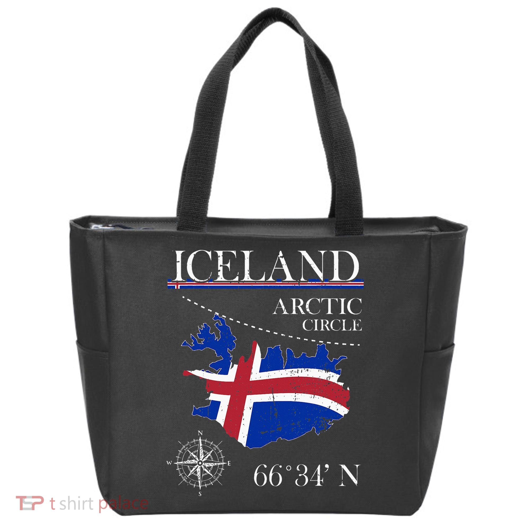 Iceland Arctic Circle Polar North Island Icelandic Flag Tote Bag