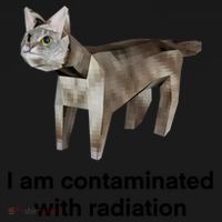 I Am Contaminated With Radiation Funny Ironic Cat Meme Coaster thumb 2