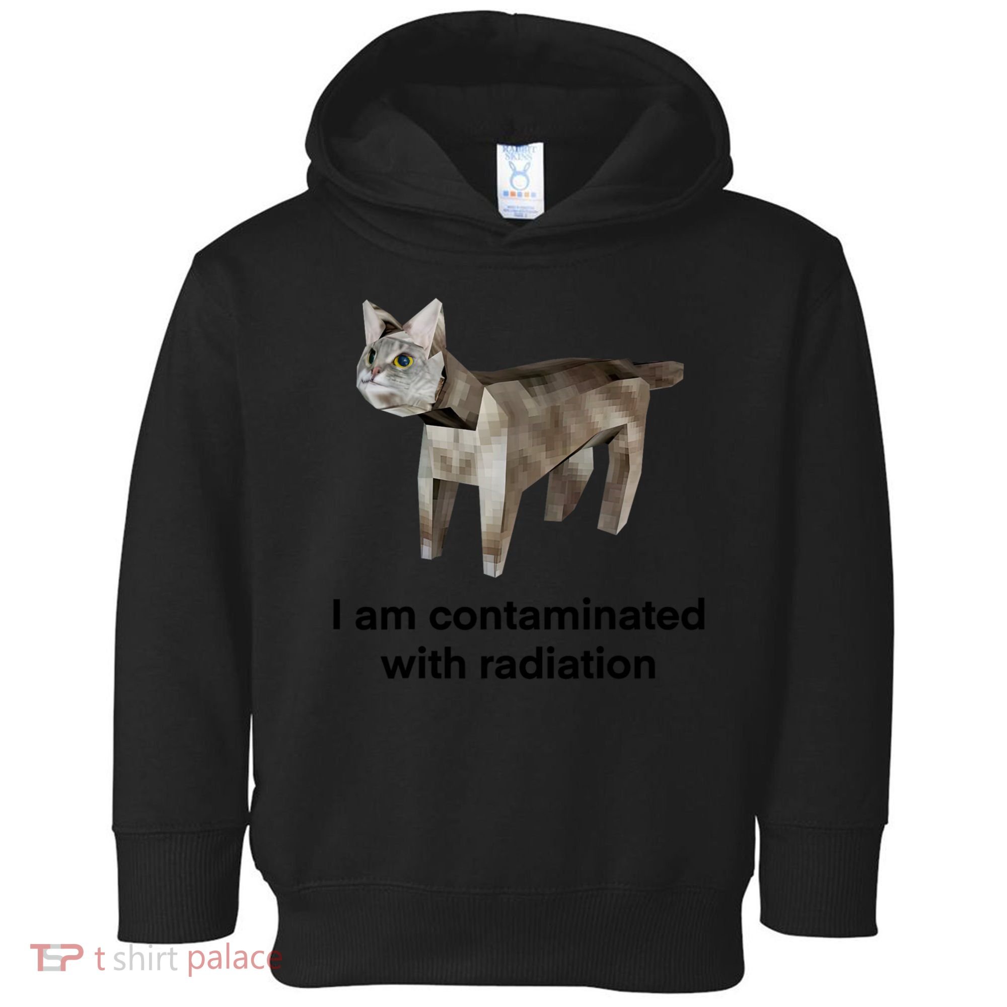 I Am Contaminated With Radiation Funny Ironic Cat Meme Toddler Hoodie