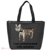 I Am Contaminated With Radiation Funny Ironic Cat Meme Tote Bag thumb 0