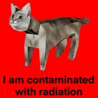 I Am Contaminated With Radiation Funny Ironic Cat Meme Santa Hat thumb 1