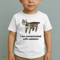 I Am Contaminated With Radiation Funny Ironic Cat Meme Toddler T-Shirt thumb 2