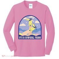 It's A Cowgirl Thing Cute Kids Long Sleeve Shirt thumb 0