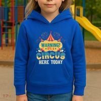 ItS A Circus Here Today Circus Birthday Kids Hoodie thumb 3