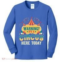 ItS A Circus Here Today Circus Birthday Kids Long Sleeve Shirt thumb 0