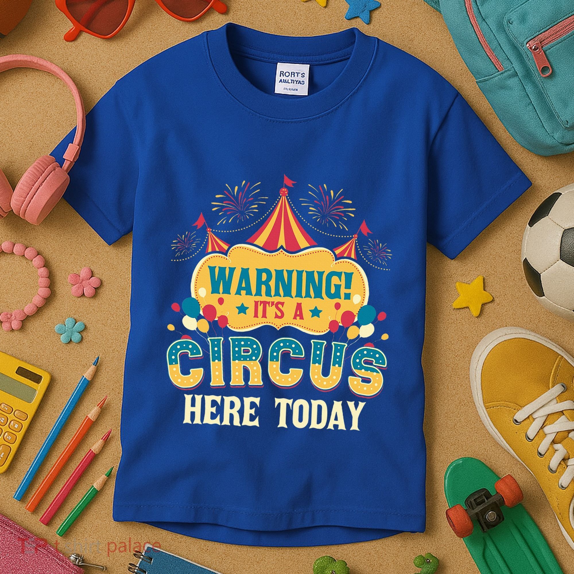 ItS A Circus Here Today Circus Birthday Kids T-Shirt