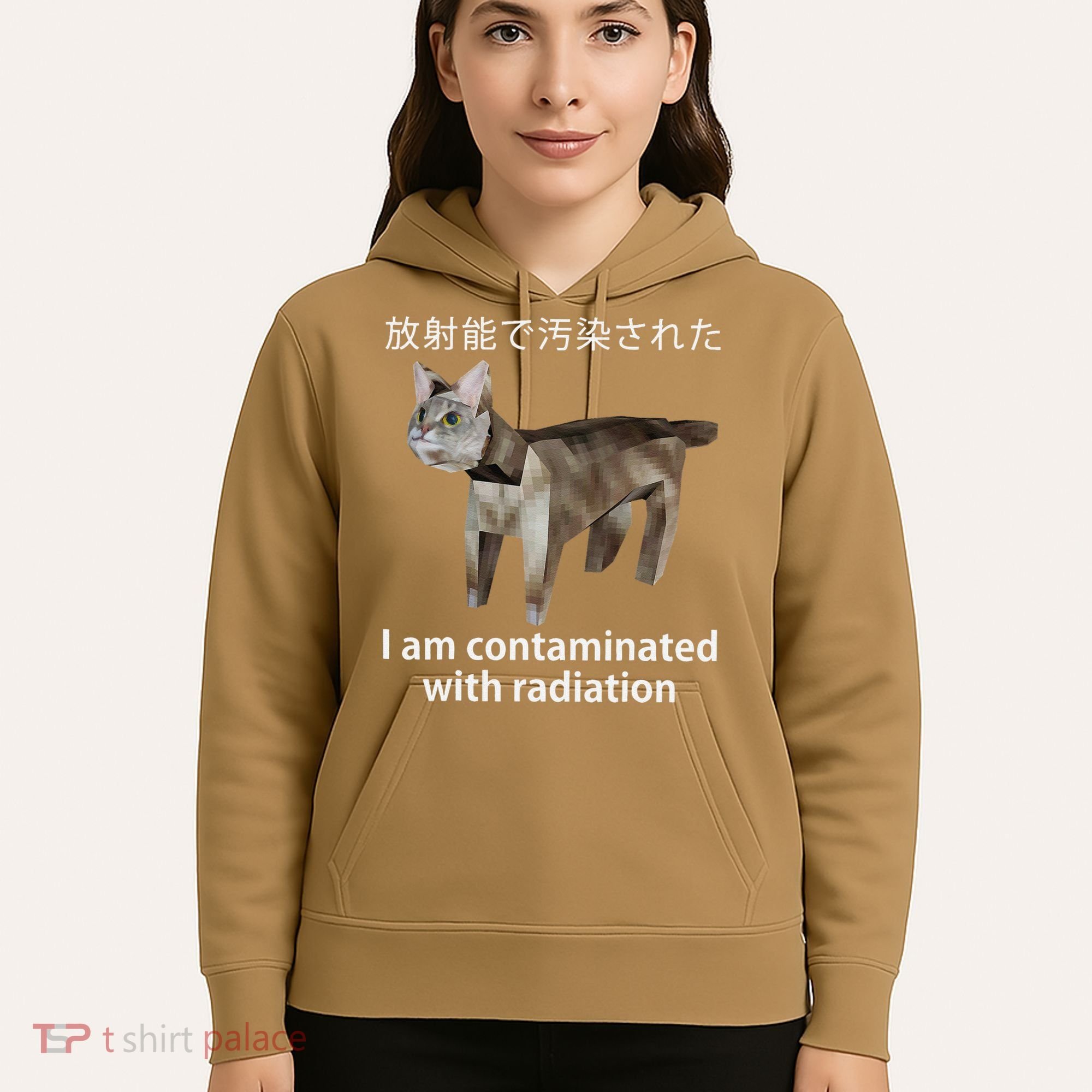 I Am Contaminated With Radiation Japanese Cat Meme Gift Hoodie
