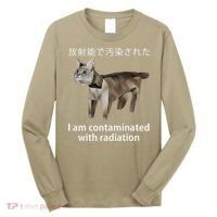 I Am Contaminated With Radiation Japanese Cat Meme Gift Long Sleeve Shirt thumb 0