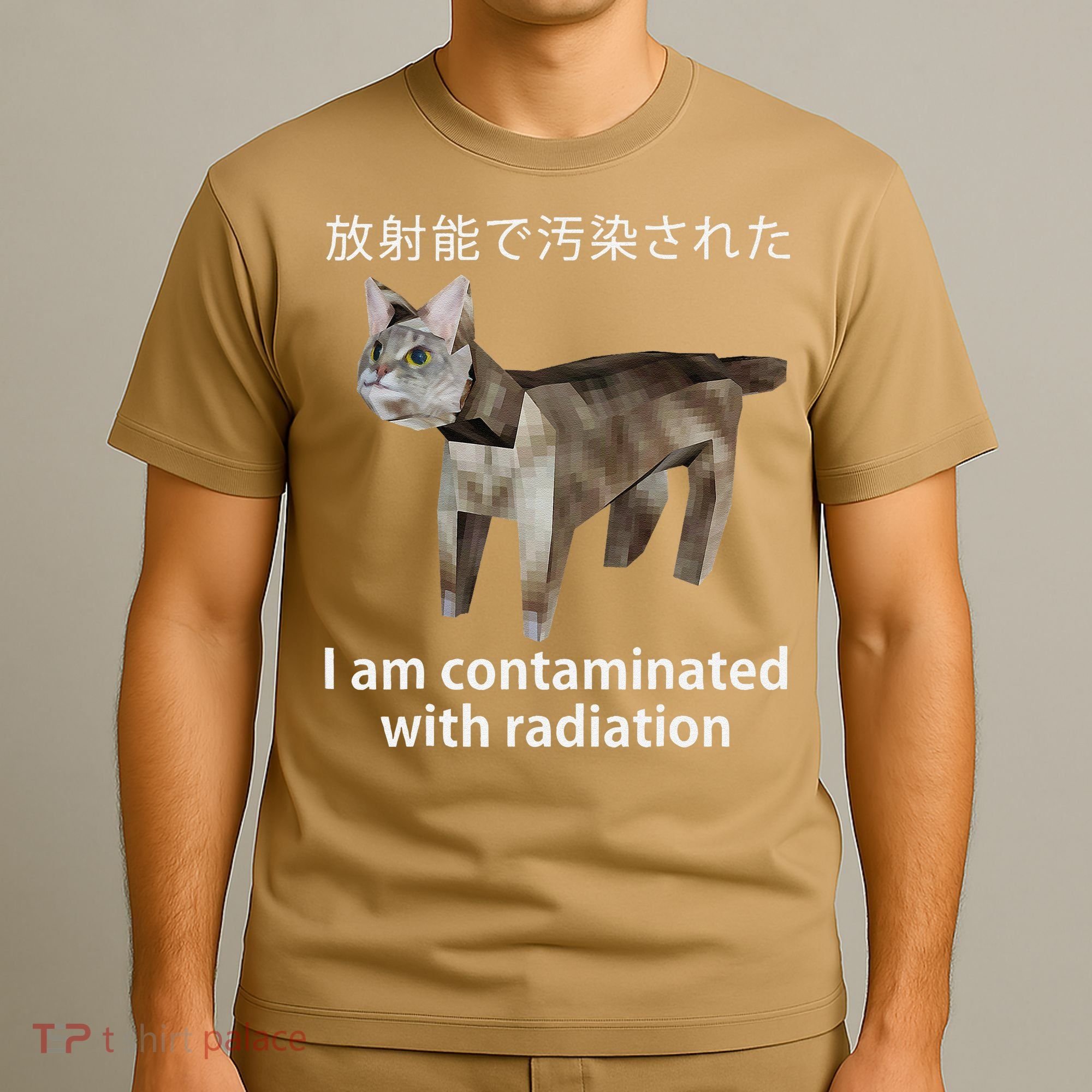 I Am Contaminated With Radiation Japanese Cat Meme Gift T-Shirt