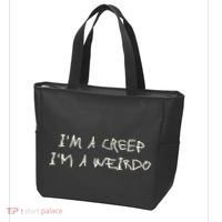 IM A Creep IM A Weirdo Funny Saying Sarcastic Novelty Tote Bag thumb 3