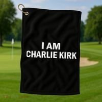I Am Charlie Kirk Golf Towel thumb 1