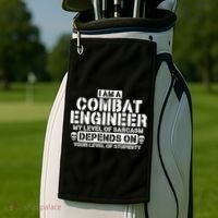Im A Combat Engineer Funny Combat Engineering Golf Towel thumb 2