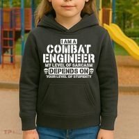 Im A Combat Engineer Funny Combat Engineering Kids Hoodie thumb 3