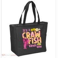 It's A CrawFish Kinda Day Crawfish Funny Louisiana Seafood Tote Bag thumb 2