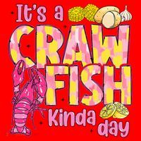 It's A CrawFish Kinda Day Crawfish Funny Louisiana Seafood Santa Hat thumb 1