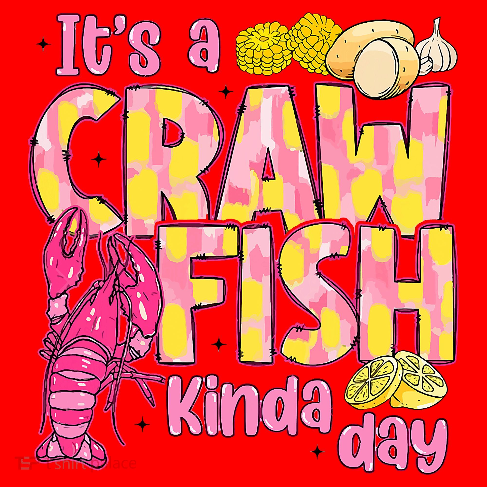 It's A CrawFish Kinda Day Crawfish Funny Louisiana Seafood Santa Hat