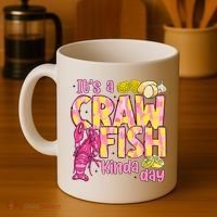 It's A CrawFish Kinda Day Crawfish Funny Louisiana Seafood Coffee Mug thumb 4