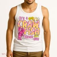 It's A CrawFish Kinda Day Crawfish Funny Louisiana Seafood Tank Top thumb 3