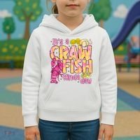 It's A CrawFish Kinda Day Crawfish Funny Louisiana Seafood Kids Hoodie thumb 3