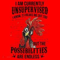 I Am Currently Unsupervised I Know It Chicken Farmer Gift Santa Hat thumb 1