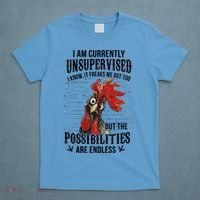 I Am Currently Unsupervised I Know It Chicken Farmer Gift T-Shirt thumb 4