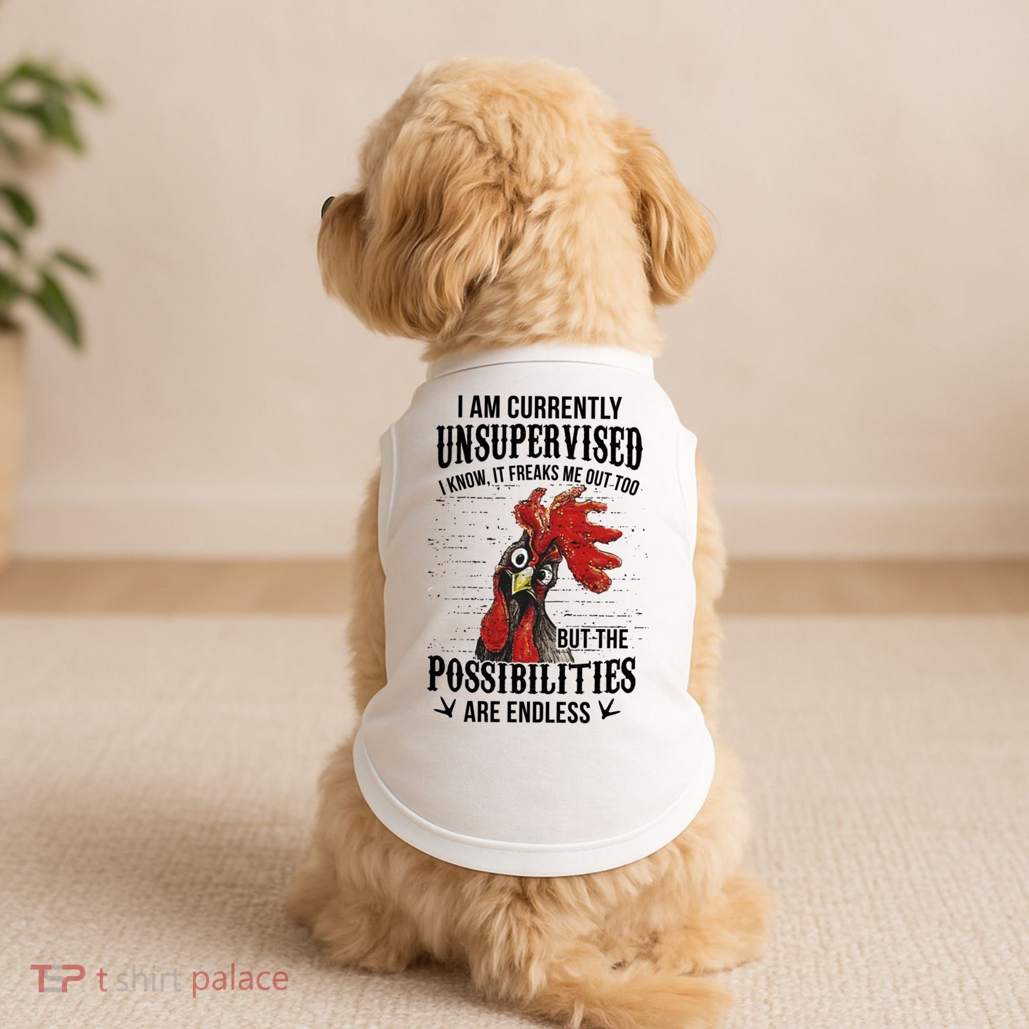 I Am Currently Unsupervised I Know It Chicken Farmer Gift Doggie Tank