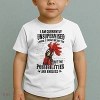 I Am Currently Unsupervised I Know It Chicken Farmer Gift Toddler T-Shirt thumb 2