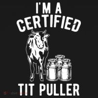 Im A Certified Tit Puller Funny Dairy Cow Farmer Gift Backpack thumb 2