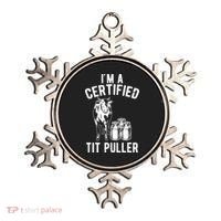 Im A Certified Tit Puller Funny Dairy Cow Farmer Gift Ornament thumb 0