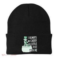 I Always Carry A Little Pot With Me Funny Saint Patricks Day Patty Beanie thumb 0