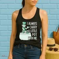 I Always Carry A Little Pot With Me Funny Saint Patricks Day Patty Women's Tank Top thumb 2